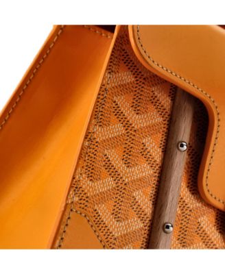  Mini Structured Saigon Top Handle Bag Coated Canvas with Leather