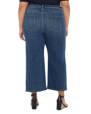 Stride High Rise Cropped Wide Leg Jeans in Wabash