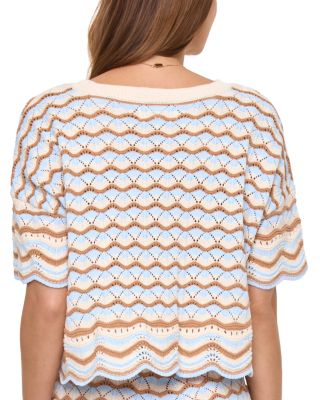 Sunchaser Scalloped Cover Up Crop Top