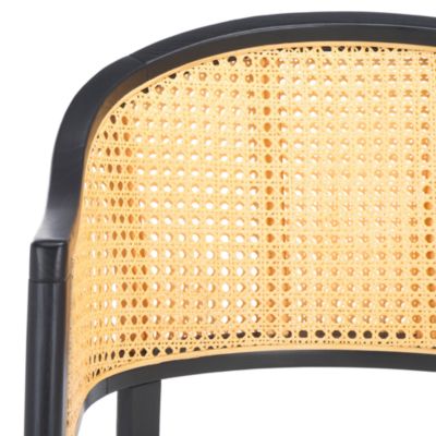 Rogue Rattan Dining Chair, Black/Natural