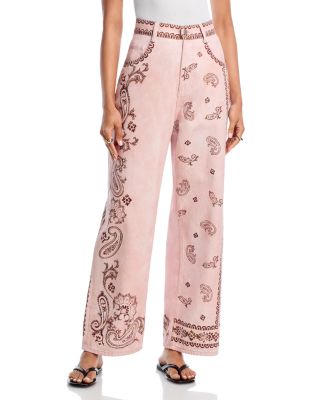 Akia High Rise Straight Jeans in Pink