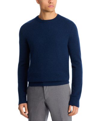 Deep Blue Cashmere Crewneck Sweater - Exclusive