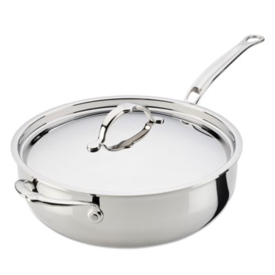 ProBond&amp;reg; Luxe 5-Quart Professional Clad Stainless Steel Essential Pan with Lid