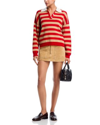 Cindy Striped Johnny Collar Sweater
