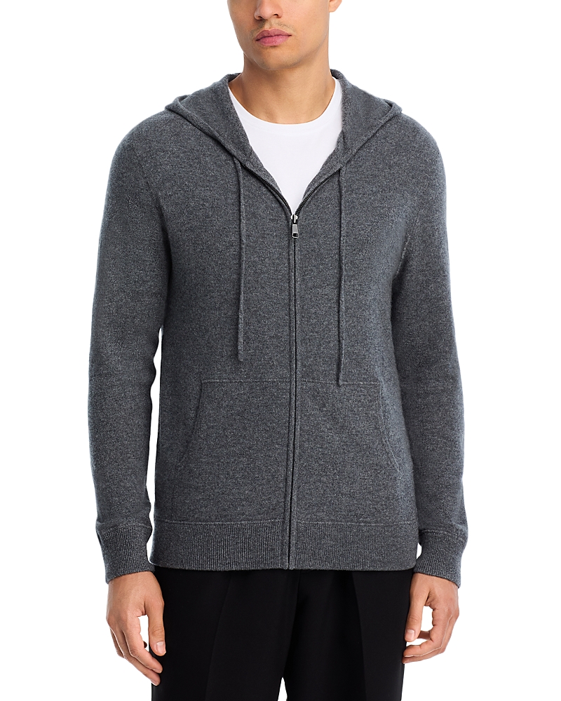 The Men's Store At Bloomingdale's Cashmere Zip Front Hoodie In Gray
