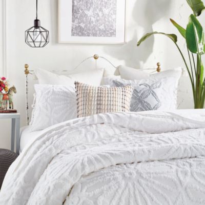 Chenille Medallion Duvet Cover Set, Full/Queen