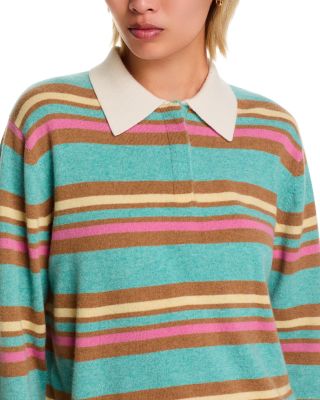 Cropped Stripe Rugby Sweater