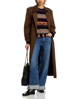 Western Stripe Crewneck Sweater