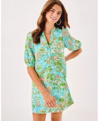  Mialeigh Elbow Sleeve Linen Dress