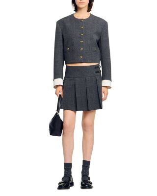 Mini Rhinestone Suit Skirt