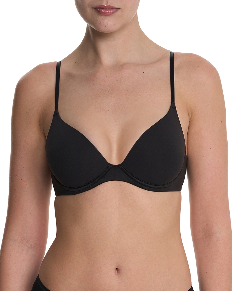 Natori Soft Focus Comfort Underwire Convertible Demi Bra In Black