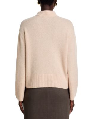 100% Cashmere Long Sleeve Mock Neck Pullover- Exclusive
