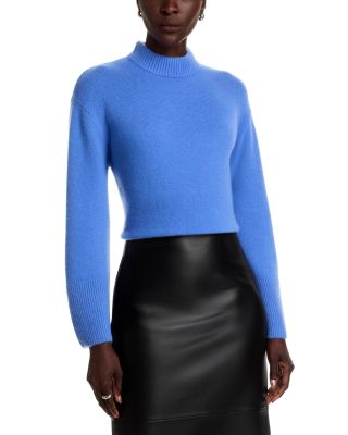 100% Cashmere Long Sleeve Mock Neck Pullover- Exclusive