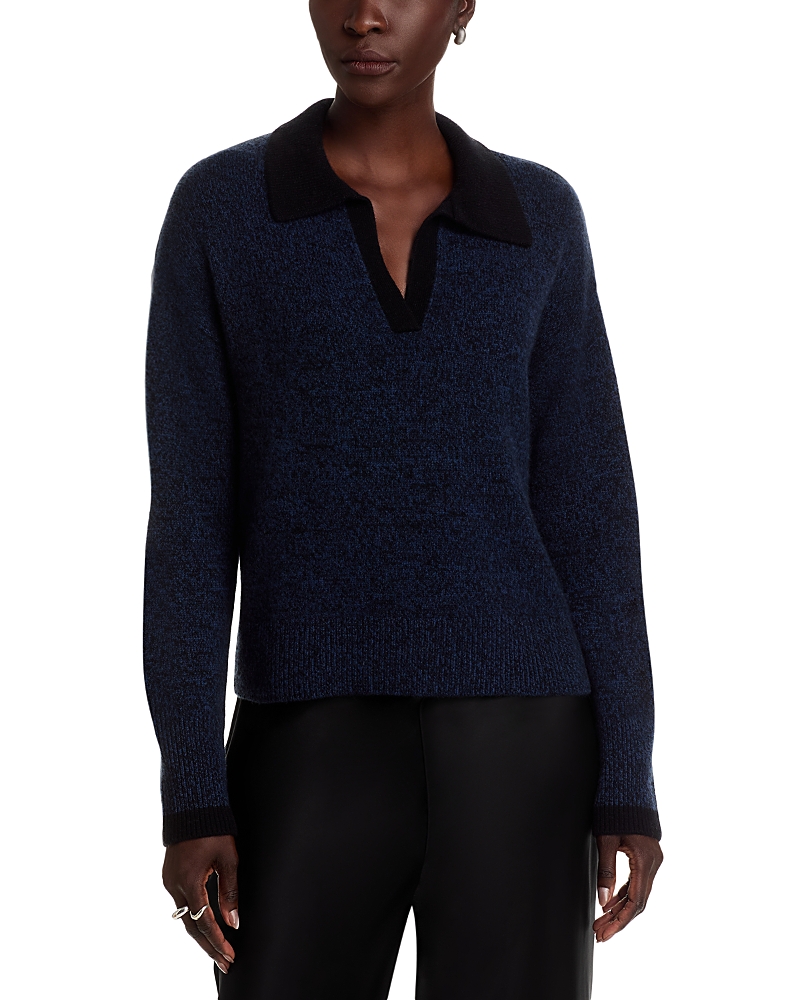 C By Bloomingdale's Cashmere Polo Neck Long Sleeve Pullover - Exclusive In Blue