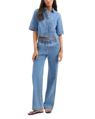 Dunford High Rise Wide Leg Jeans in Amethyst Forest