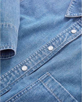 Spruce Cropped Denim Shirt