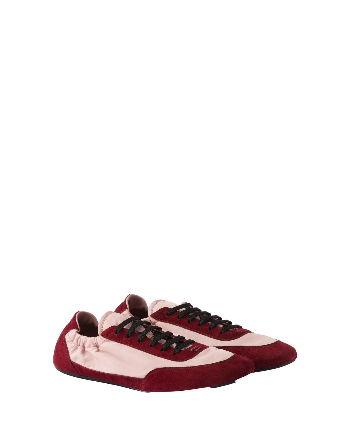 Collapse Re-Nylon And Suede Sneakers