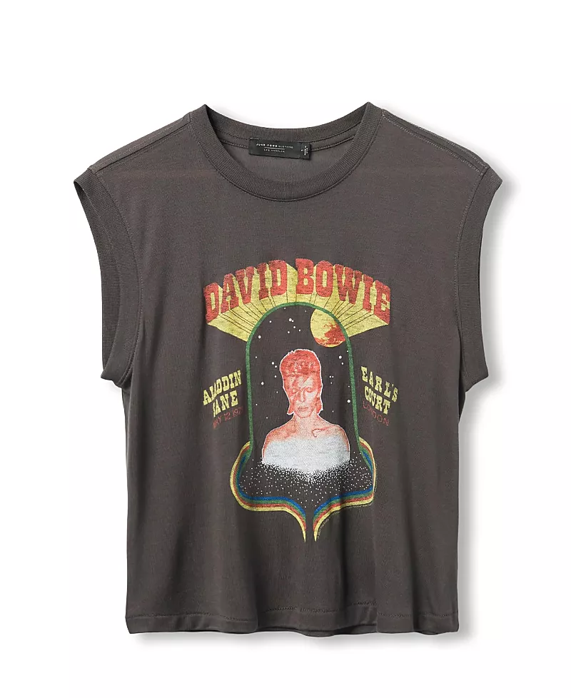 Junk Food Clothing Women's David Bowie Radio City Music Hall Vintage Tissue Tank