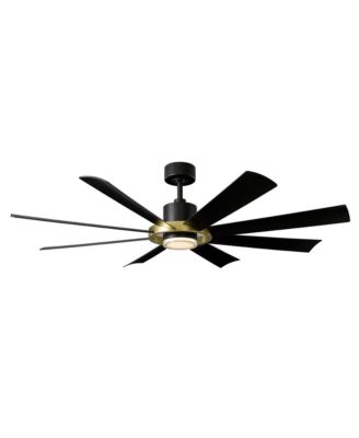 Fans Aura 60in Selectable 2700-3000-4000-5000K LED Indoor or Outdoor Smart Home Ceiling Fan