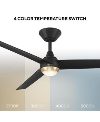 Fans Pisces 54in Selectable 2700-3000-4000-5000K LED Indoor or Outdoor Smart Home Ceiling Fan
