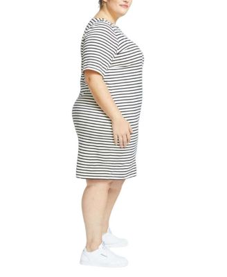 Plus Size Belle Breton Stripe Jersey Dress