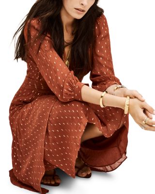 Maia Pleated Waist Midi Dress