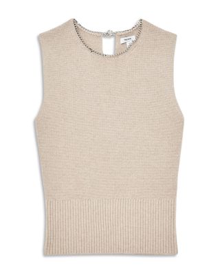 Necklace Trim Knit Top