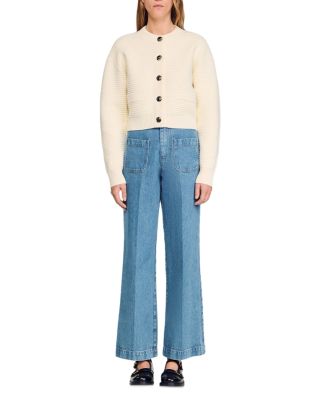 Textured Knit Cardigan Sweater