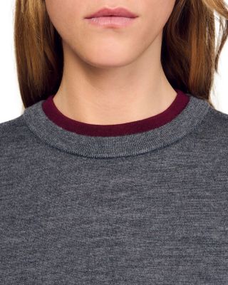 Two Tone Cropped Short Sleeve Sweater