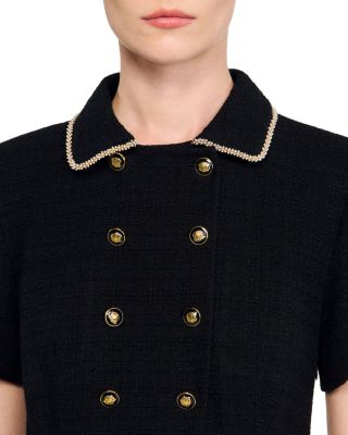 Button Front Tweed Dress