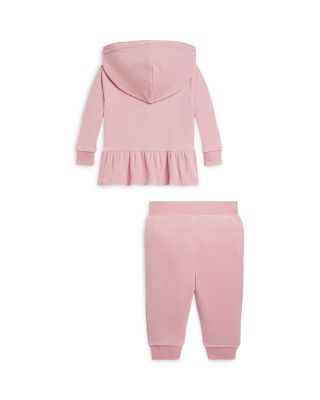 Polo Girls' Velour Hoodie & Jogger Pant Set - Baby