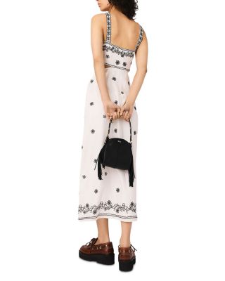 Embroidered Cutout Maxi Dress
