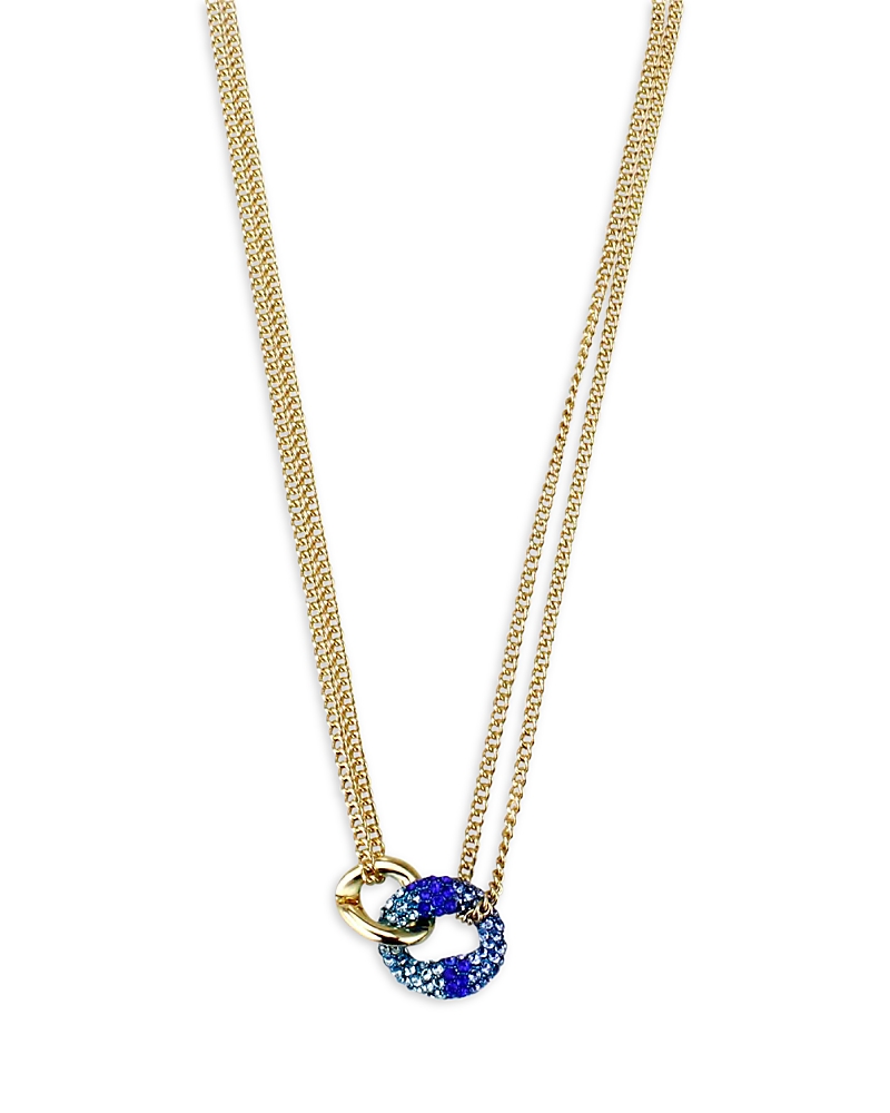 Aqua Hard & Soft Chain Link Necklace, 16-19- Exclusive In Multi