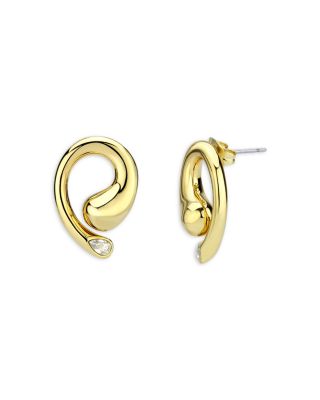 Frontal Swirl Stud Earrings