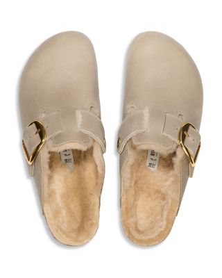 Women's Boston Big Buckle Shearling Clogs