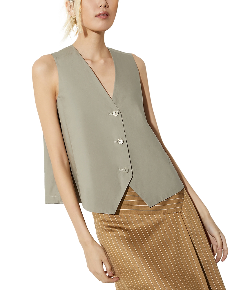 Max & Co . Flared Vest In Gray