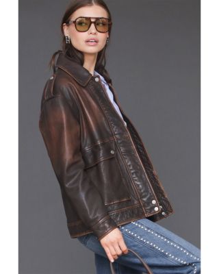 Genuine Leather Aviator Jacket