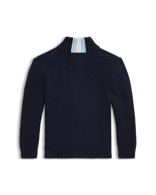 Boys' Cotton Full Zip Sweater - Big Kid