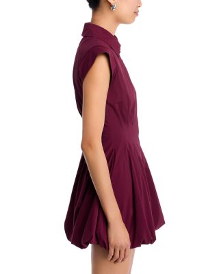 Dyanne Poplin Pleated Mini Dress