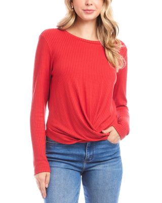 Drape Crossover Hem Top