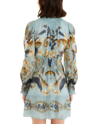 Snake Garden Long Sleeve Dress