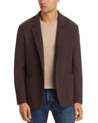 Wool & Cotton Jersey Knit Blazer