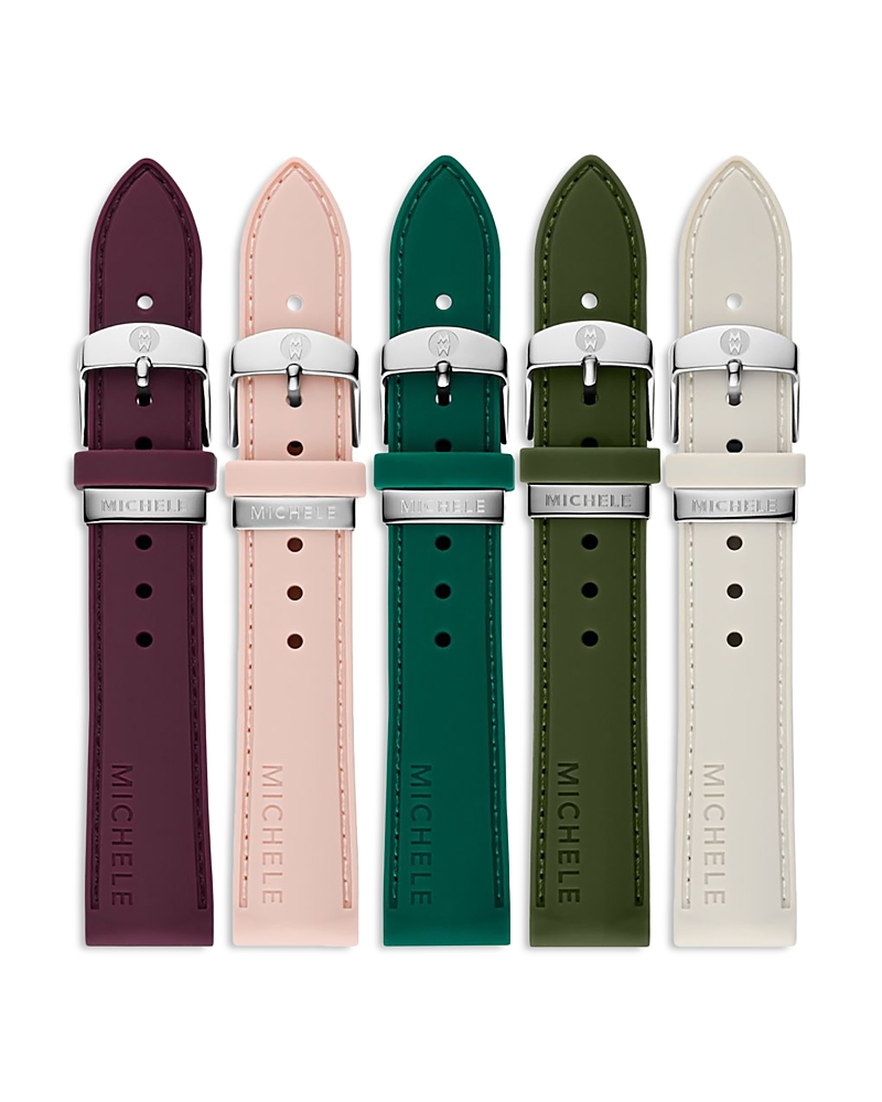 Michele Luxe Garden Silicone Strap Set, 18mm In Multi