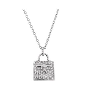 Pre-Owned HERMÈS - Kelly Amulette Pendant Necklace 18K White Gold and Diamonds