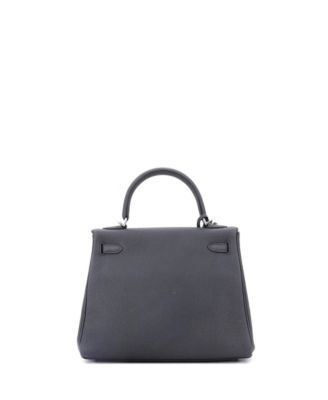 Kelly 25 Handbag Grey Togo with Palladium Hardware