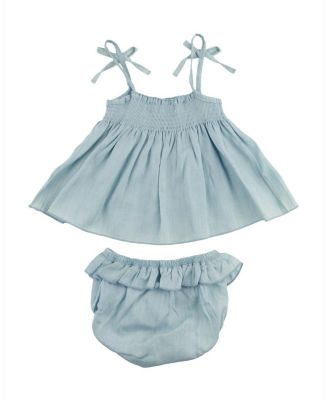Girls' Gidget Lyocell Denim Sunsuit and Bloomers Set - Baby, Little Kid