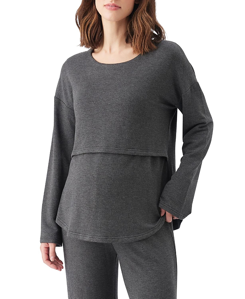 Ripe Maternity Super Soft Nursing Top In Gray