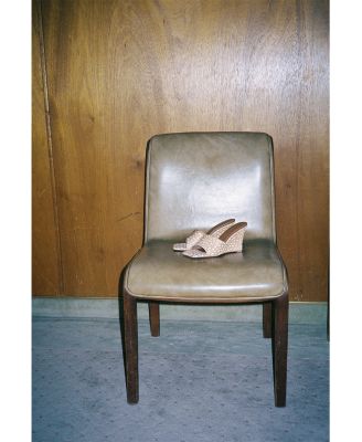 Women&#39;s Capital-F Calf Hair Wedge Sandals