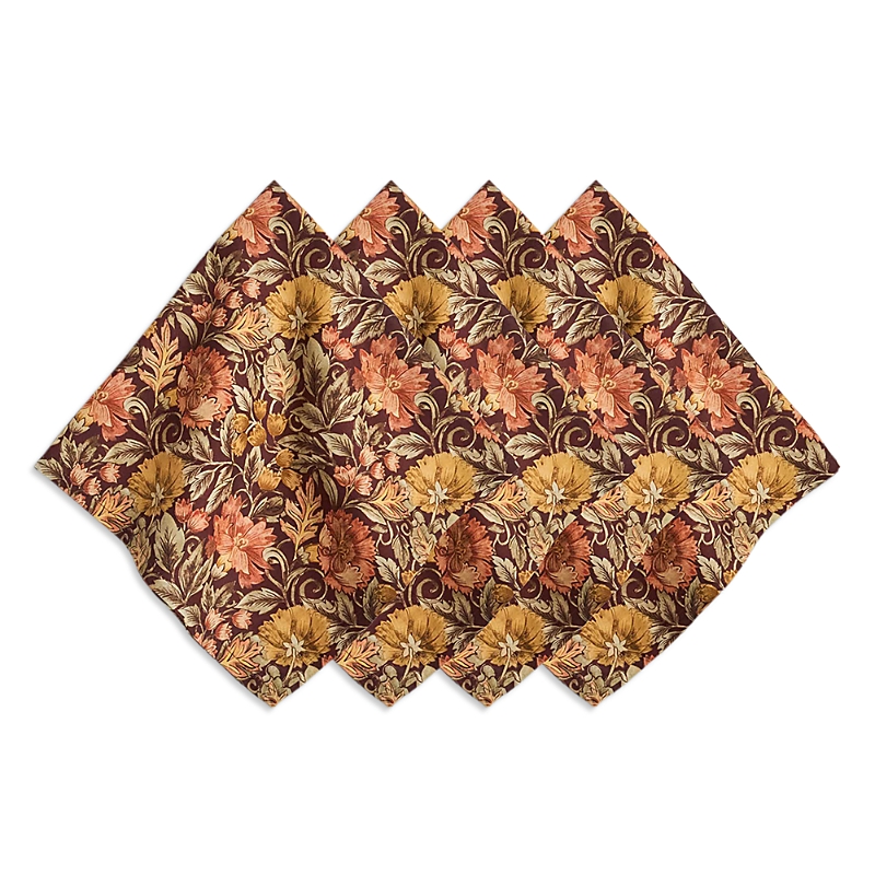 Juliska Willa Set Of 4 Napkins In Orange