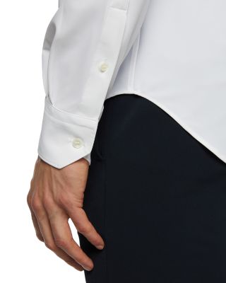 Slim Fit Stretch Button Front Shirt